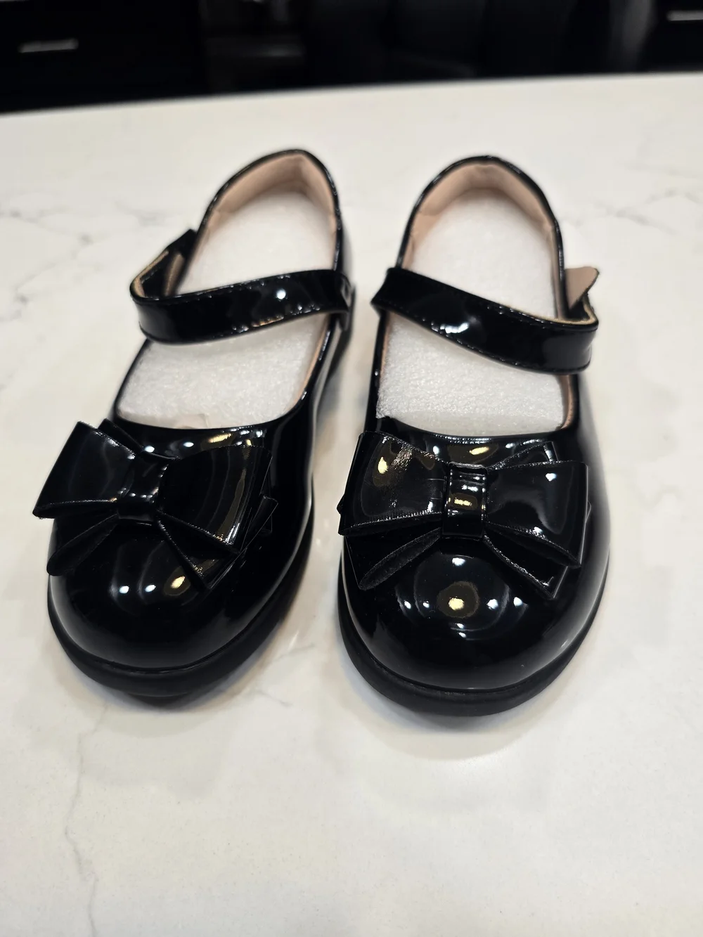 Girls' Black Bow Shoes